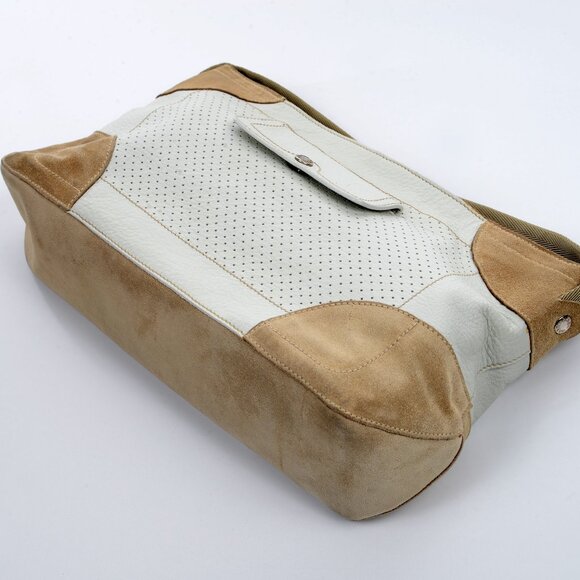 Prada Sport (Linea Rossa) Calf Leather and Suede Shoulder Bag - Picture 7 of 13